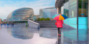 London Weather: Rain Drenches Commuters in Capital